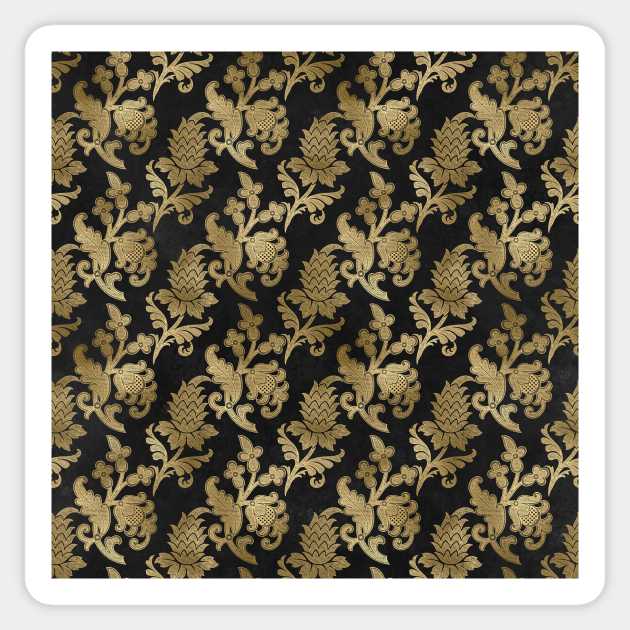 Background Flora Gold Sticker by Alvd Design